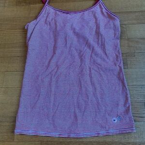 New Without Tags American Eagle red and White Striped Tank Top w/ chest shelf